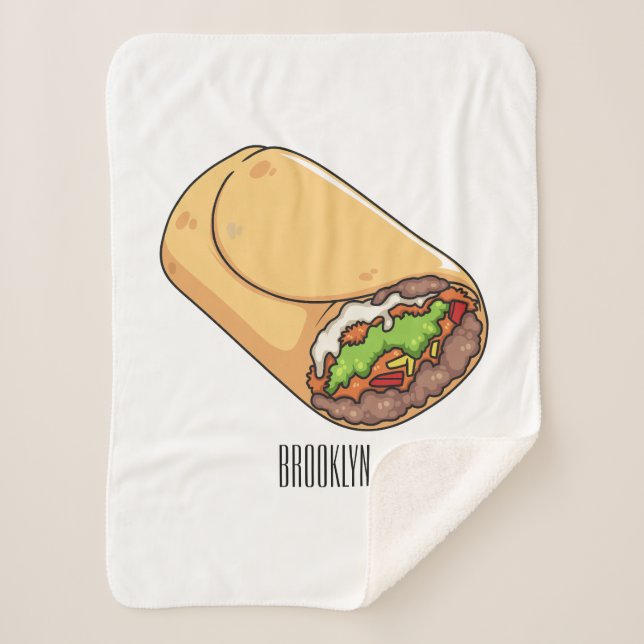 Manta Sherpa Ilustracion personalizado Burrito (Anverso)