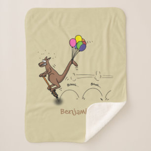Manta Sherpa Ilustracion personalizado canguro del humor austra