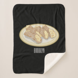 Manta Sherpa Ilustracion personalizado Cannoli