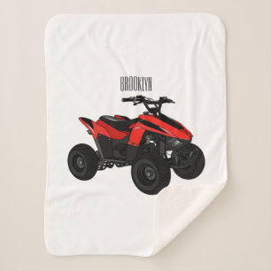Manta Sherpa Ilustracion personalizado de atv de cuatro bicicle