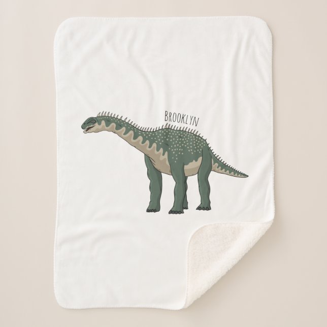 Manta Sherpa Ilustracion personalizado de Barapasaurus (Anverso)