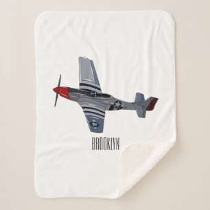 Manta Sherpa Ilustracion personalizado de bombarderos