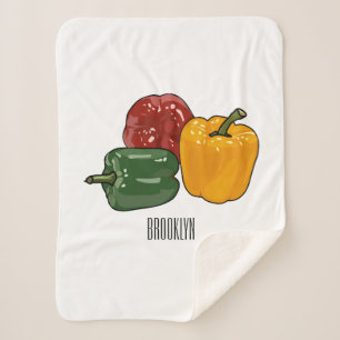 Manta Sherpa Ilustracion personalizado de Capsicum