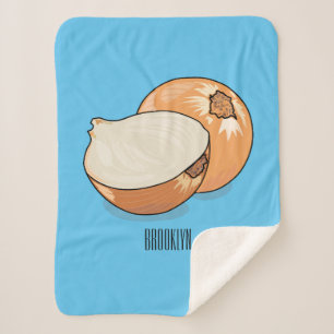 Manta Sherpa Ilustracion personalizado de cebolla