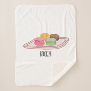 Manta Sherpa Ilustracion personalizado de Macaron