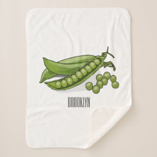 Manta Sherpa Ilustracion personalizado de Pea