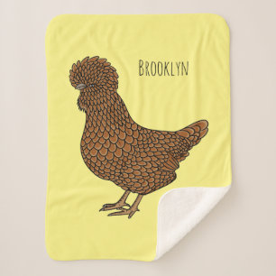 Manta Sherpa Ilustracion personalizado de pollo polaco Chamois