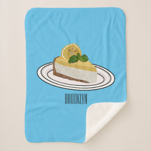 Manta Sherpa Ilustracion personalizado de queso de limón