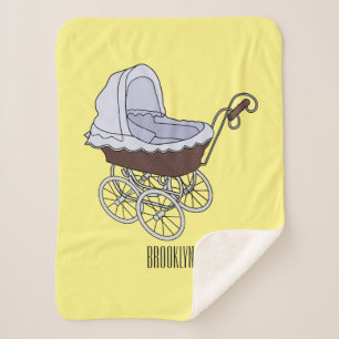 Manta Sherpa Ilustracion personalizado de Stroller