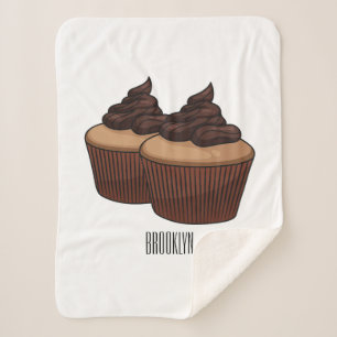 Manta Sherpa Ilustracion personalizado de tarta