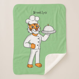 Manta Sherpa Ilustracion personalizado de tigre gracioso