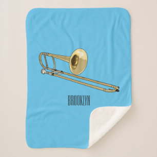 Manta Sherpa Ilustracion personalizado de Trombone