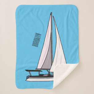 Manta Sherpa Ilustracion personalizado de velero