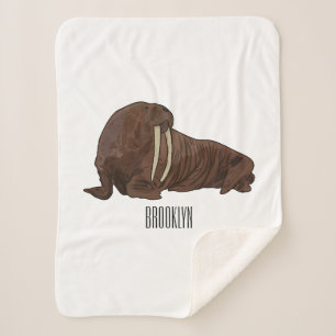 Manta Sherpa Ilustracion personalizado de Walrus