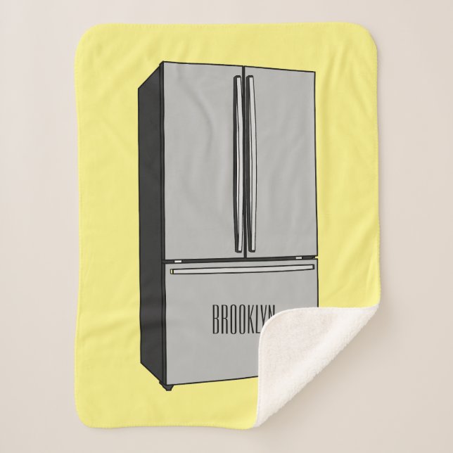 Manta Sherpa Ilustracion personalizado frigorífico de puerta fr (Anverso)