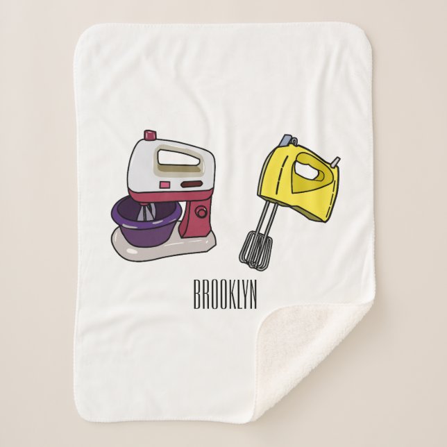 Manta Sherpa Ilustracion personalizado mezclador (Anverso)