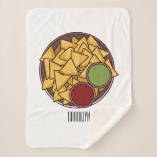 Manta Sherpa Ilustracion personalizado Nachos