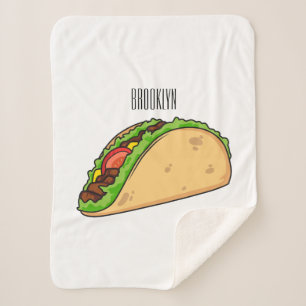 Manta Sherpa Ilustracion personalizado Taco