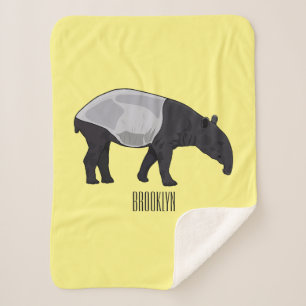 Manta Sherpa Ilustracion personalizado Tapir