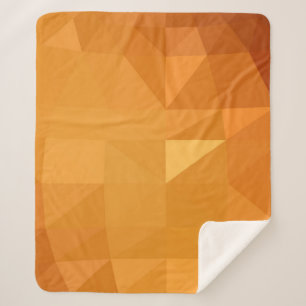 Manta Sherpa Ilustracion poligonal naranja claro, que consiste 