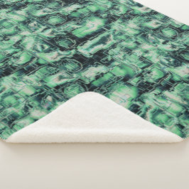 Manta Sherpa Imagen abstracta en mosaicos esculpidos, en tonos 