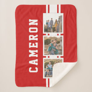 Manta Sherpa Imagen de franjas blancas de variabilidad de color