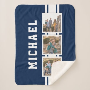 Manta Sherpa Imagen de franjas blancas de variabilidad de color