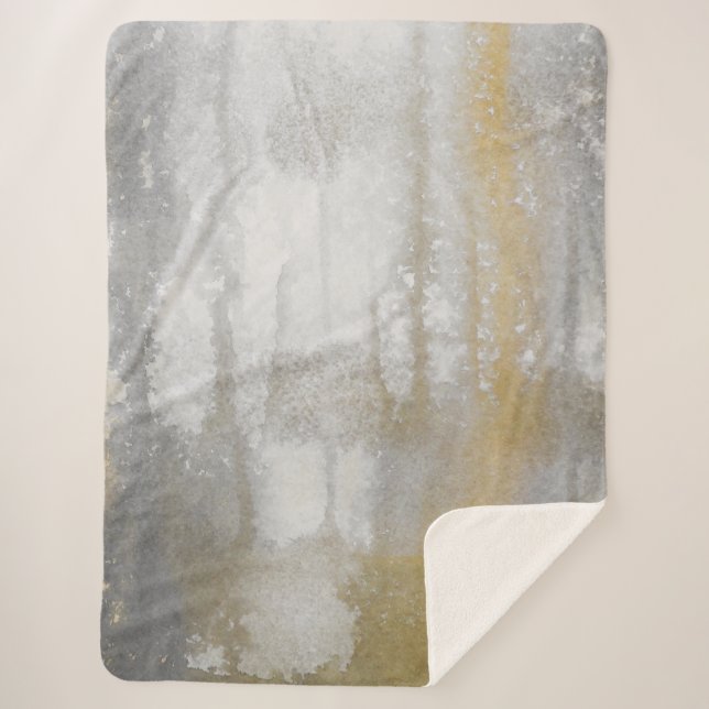 Manta Sherpa Impresión de acuarela de abstrato de Misty Wilds (Anverso)