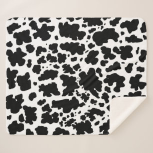 Manta Sherpa Impresión de animales de textura de piel de vaca n
