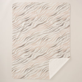 Manta Sherpa Impresión de cebra de crema rosa