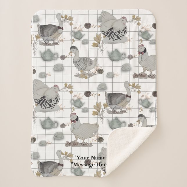 Manta Sherpa Impresión de Haute Couture (Anverso)