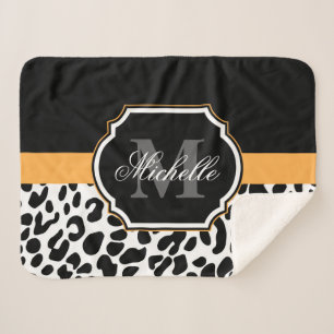 Manta Sherpa Impresión de leopardo