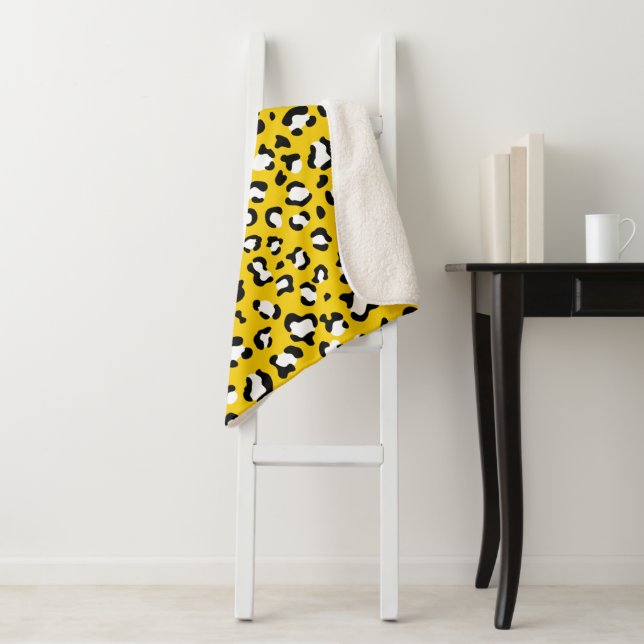 Manta Sherpa Impresión de leopardo, puntos de leopardo, leopard (In situ)