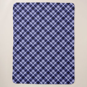 Manta Sherpa Impresión de papel azul de la marina de moda Gran