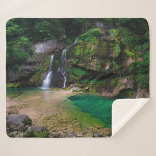 Manta Sherpa Impresionante cascada Virje, Poster de Eslovenia