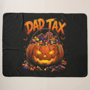 Manta Sherpa Impuesto de Papá Divertido Calabaza de Halloween