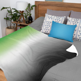 Manta Sherpa Indicador de Orgullo de Agénero Gradiente con nomb