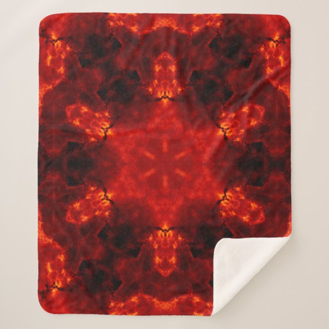 Manta Sherpa Inferno Nexus - Fiery Kaleidoscope Art (Anverso)