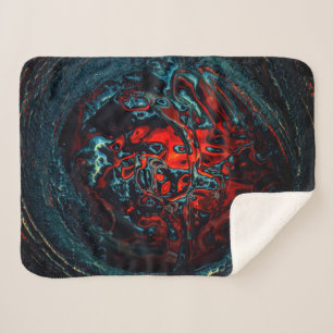 Manta Sherpa Infierno Oceánico Resplandor Rojo