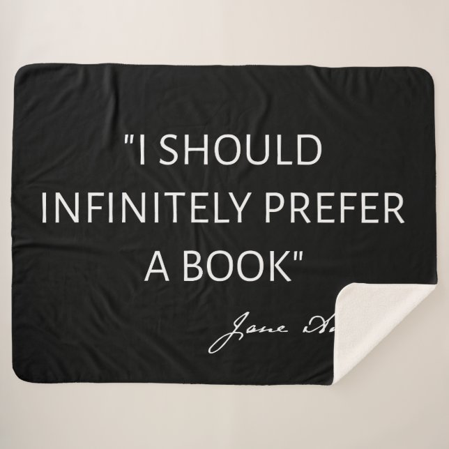 Manta Sherpa Infinitamente Debería Preferir Un Libro I - Jane A (Anverso (horizontal))