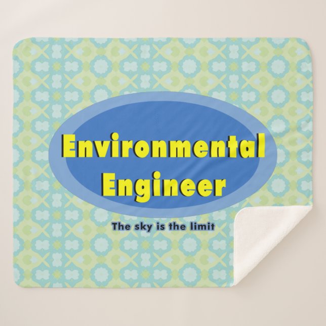 Manta Sherpa Ingeniero Ambiental Blue Oval (Anverso (horizontal))