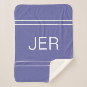 Manta Sherpa Iniciales Modernas Monogramadas Monogramas Peri Az