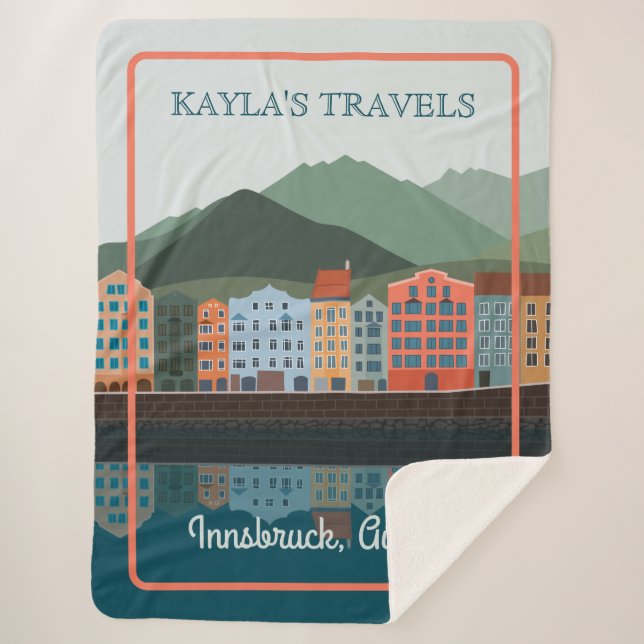 Manta Sherpa Innsbruck Austria Whimsical Riverside Town Travel (Anverso)