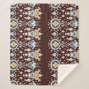 Manta Sherpa Inspiración Ikat: Elegancia Oriental