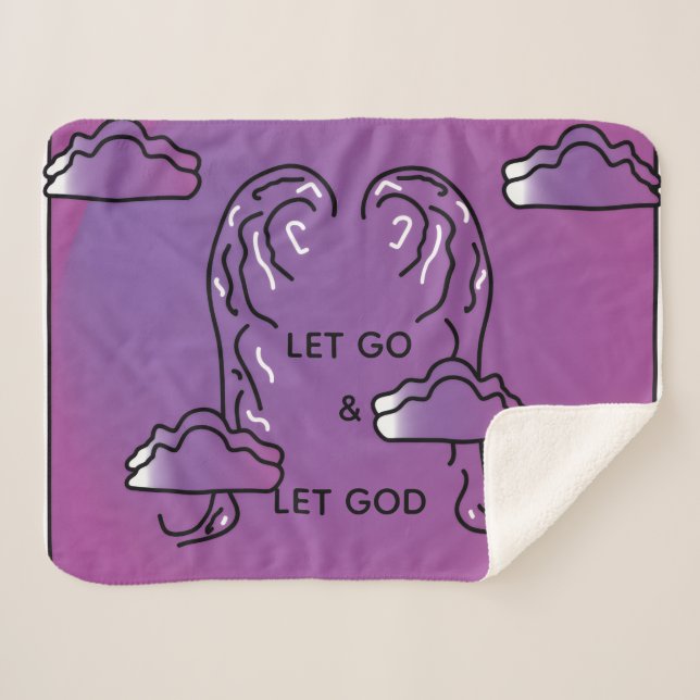 Manta Sherpa Inspiration Pillow Purple (Anverso (horizontal))