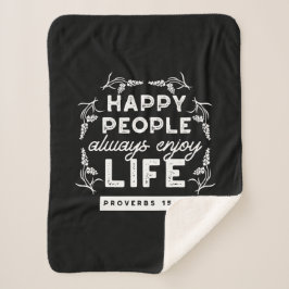 Manta Sherpa Inspirational Christian Quote from Proverbs 15:15