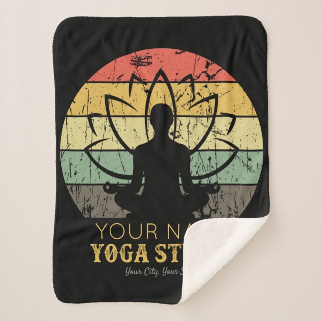 Manta Sherpa Instructor de fitness personalizado de Yoga Studio (Anverso)