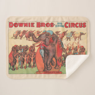 Manta Sherpa Interpretando Elefantes Con Mujeres Y Entrenadores