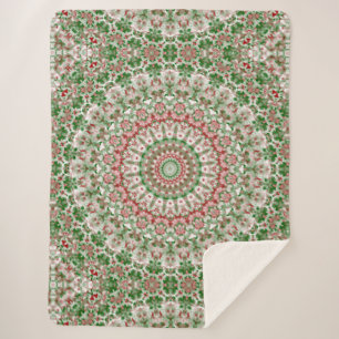 Manta Sherpa Intrincado Boho ecléctico Hippie Xmas Mandala