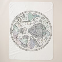 Intrincado Mandala de Fleece Pastel de Globo Aeros